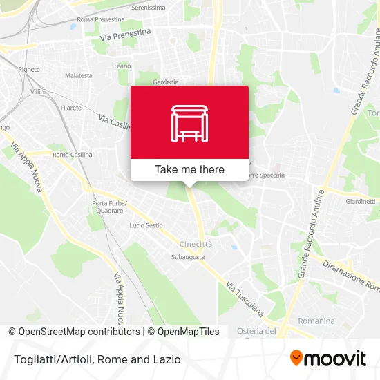 Togliatti/Artioli map