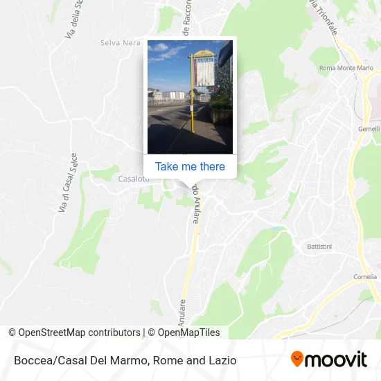 Boccea/Casal Del Marmo map