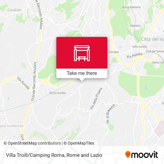 Villa Troili/Camping Roma map