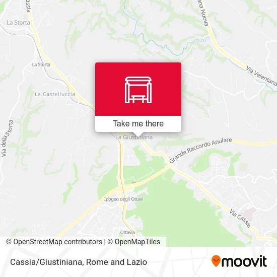 Cassia/Giustiniana map