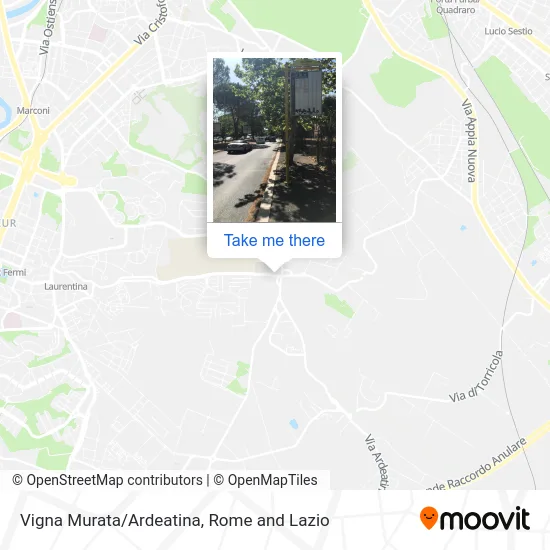 Vigna Murata/Ardeatina map
