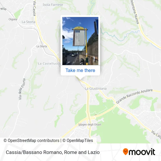 Cassia/Bassano Romano map