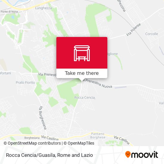 Rocca Cencia/Guasila map