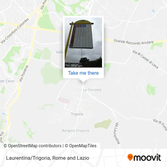 Laurentina/Trigoria map