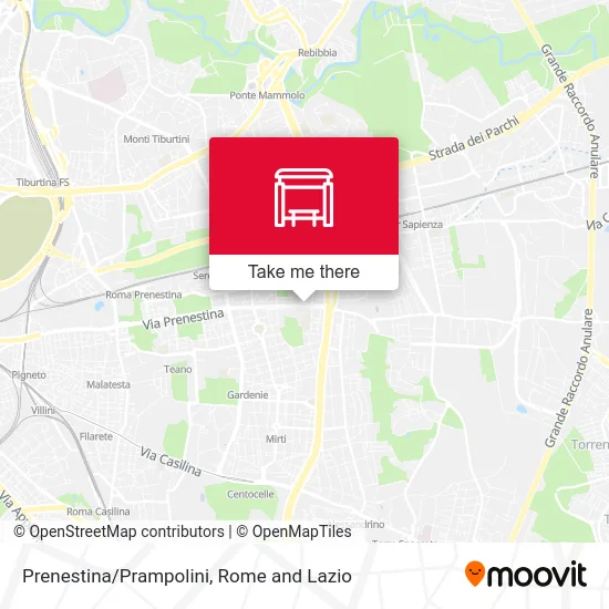 Prenestina/Prampolini map
