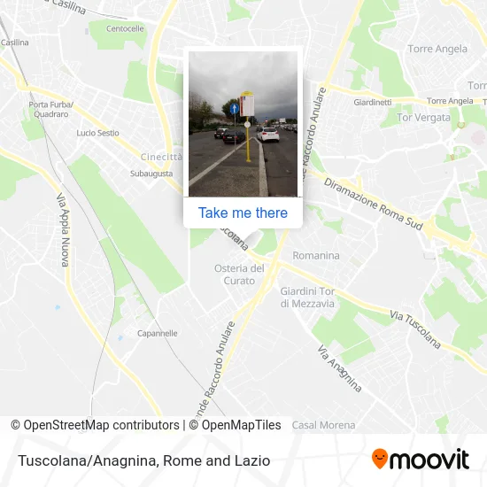 Tuscolana/Anagnina map