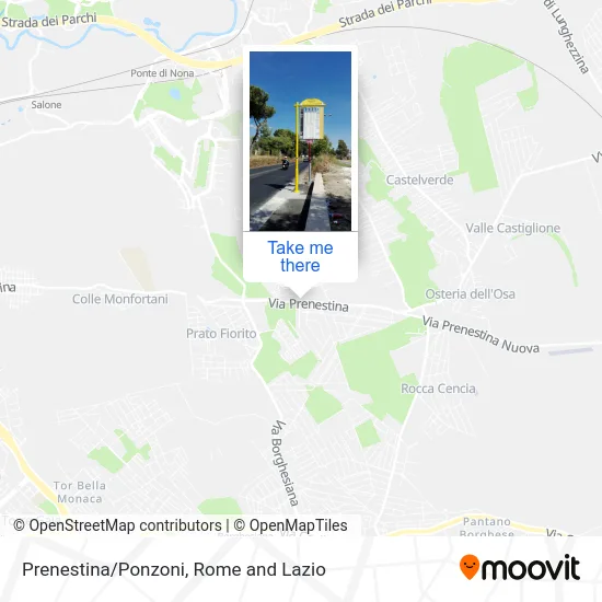 Prenestina/Ponzoni map