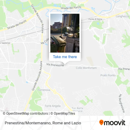 Prenestina/Montemarano map