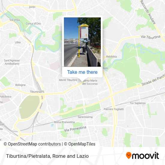 Tiburtina/Pietralata map