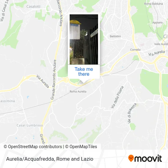 Aurelia/Acquafredda map