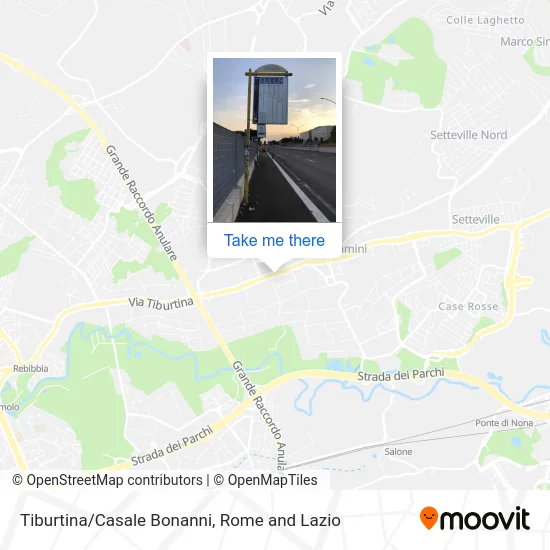 Tiburtina/Casale Bonanni map