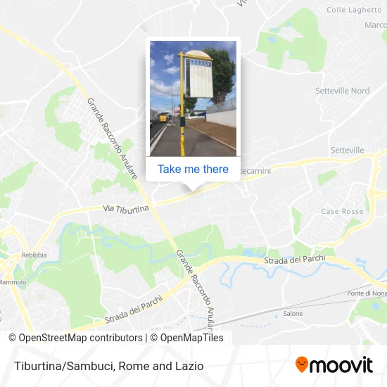 Tiburtina/Sambuci map