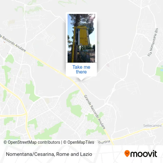 Nomentana/Cesarina map