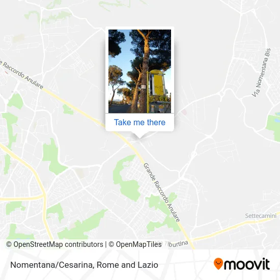Nomentana/Cesarina map