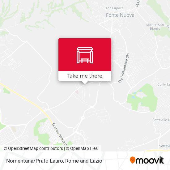Nomentana/Prato Lauro map