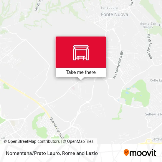 Nomentana/Prato Lauro map