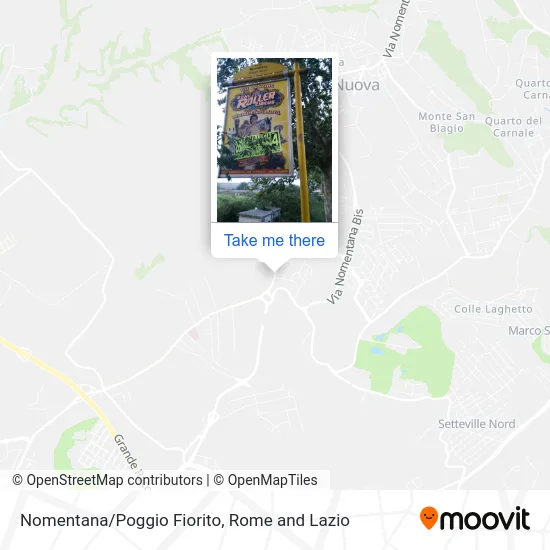 Nomentana/Poggio Fiorito map