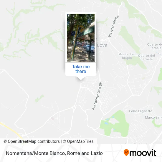 Nomentana/Monte Bianco map