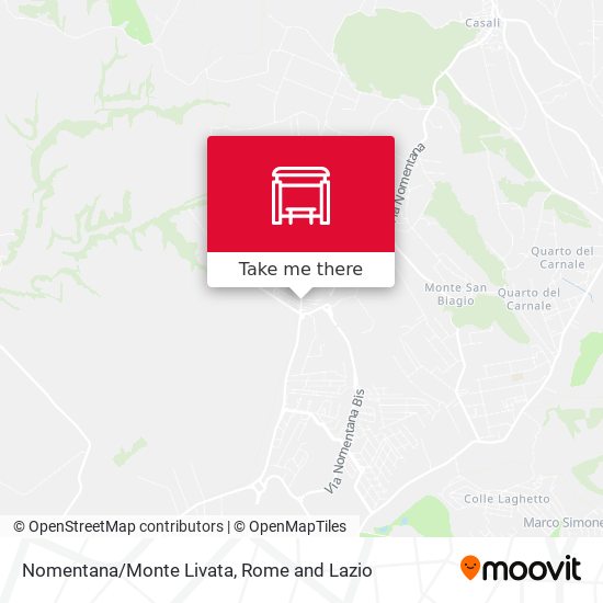 Nomentana/Monte Livata map