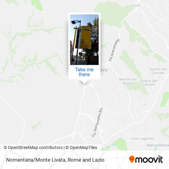Nomentana/Monte Livata map