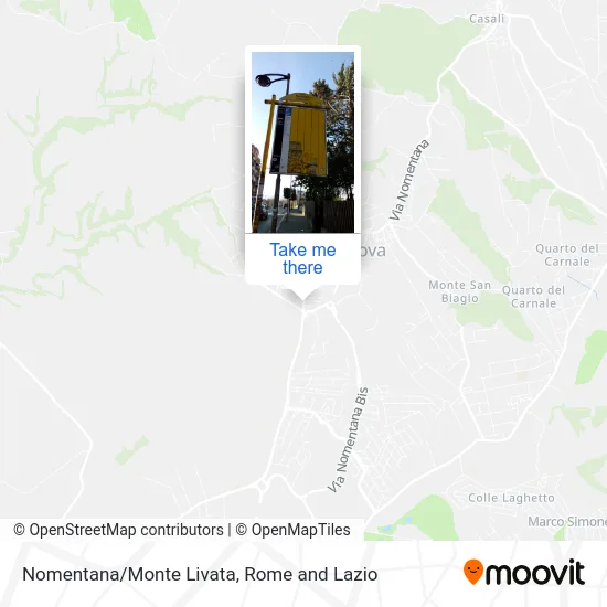 Nomentana/Monte Livata map