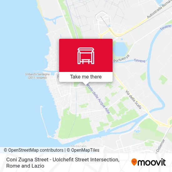 Coni Zugna Street - Uolchefit Street Intersection map