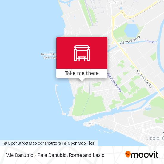 V.le Danubio - Pala Danubio map