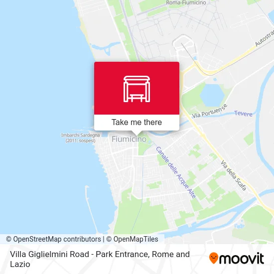 Villa Giglielmini Road - Park Entrance map