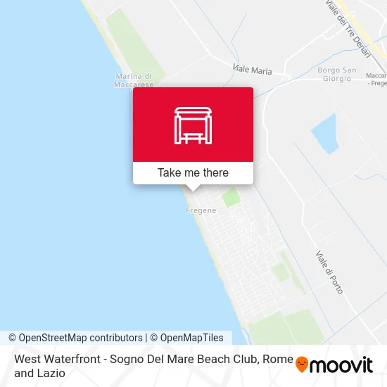 West Waterfront - Sogno Del Mare Beach Club map