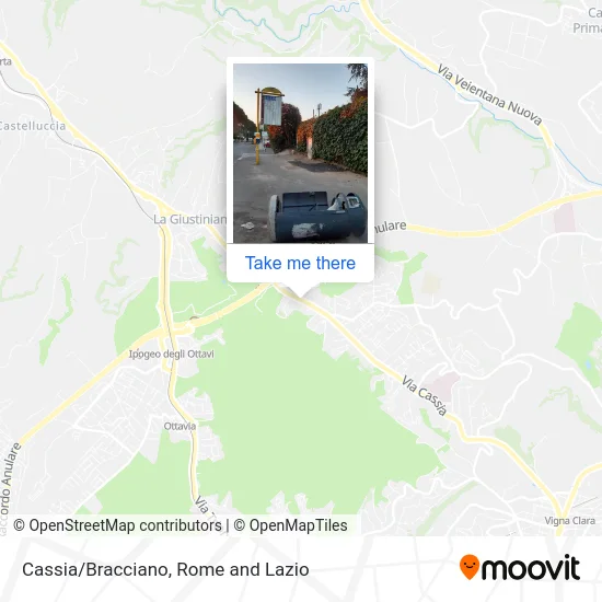 Cassia/Bracciano map