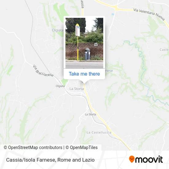 Cassia/Isola Farnese map