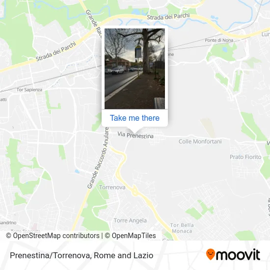 Prenestina/Torrenova map