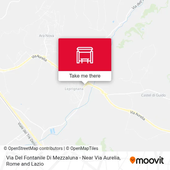 Via Del Fontanile Di Mezzaluna - Near Via Aurelia map