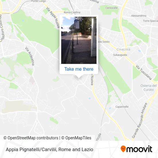 Appia Pignatelli/Carvilii map