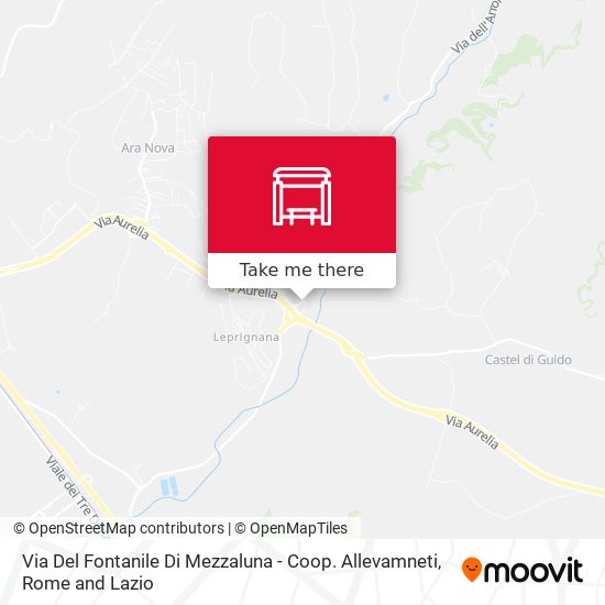 Via Del Fontanile Di Mezzaluna - Coop. Allevamneti map