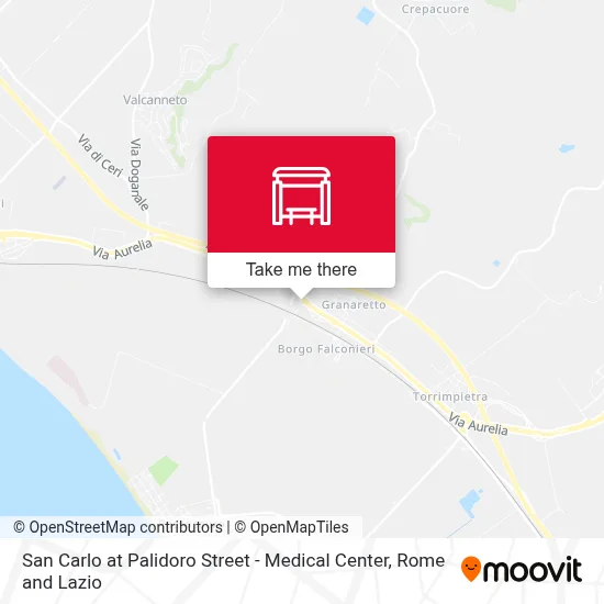 San Carlo at Palidoro Street - Medical Center map