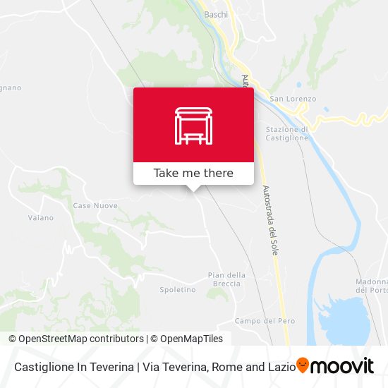 Castiglione In Teverina | Via Teverina map
