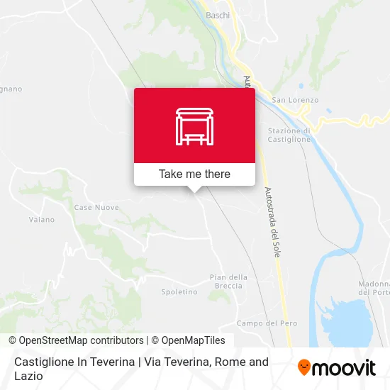 Teverina Street - Castiglione in Teverina map