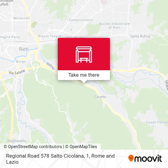 Regional Road 578 Salto Cicolana, 1 map