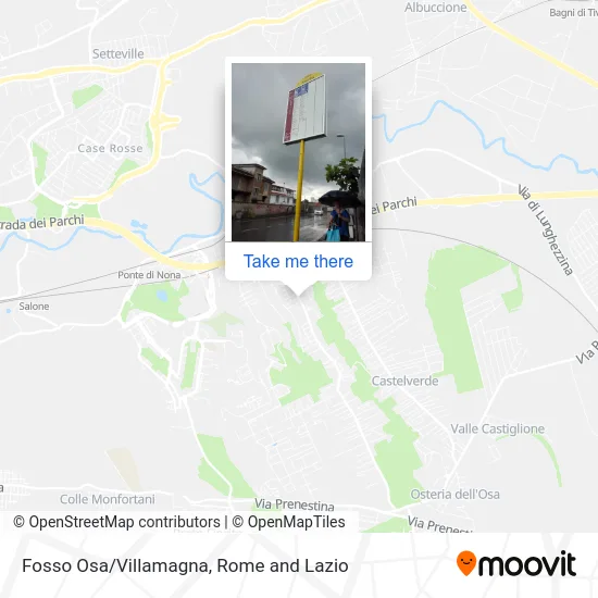 Fosso Osa/Villamagna map
