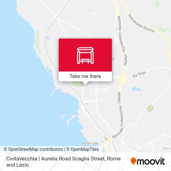 Civitavecchia | Aurelia Road Scaglia Street map
