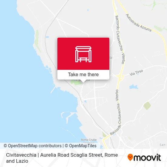 Civitavecchia | Aurelia Road Scaglia Street map