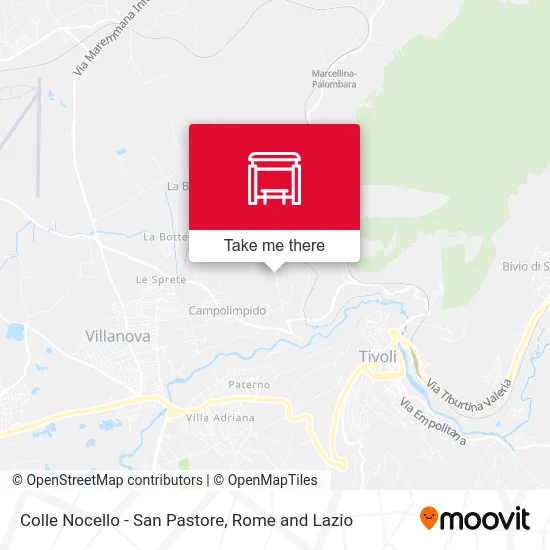 Colle Nocello - San Pastore map