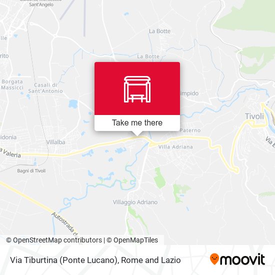 Via Tiburtina (Ponte Lucano) map