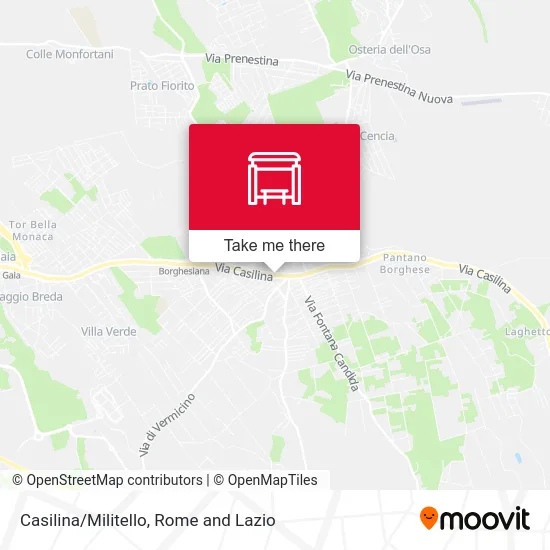 Casilina/Militello map