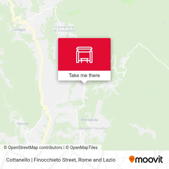 Cottanello | Finocchieto Street map