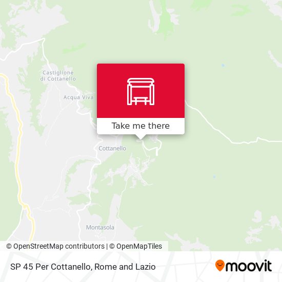 SP 45 Per Cottanello map