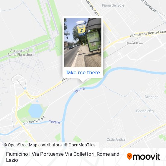 Fiumicino | Via Portuense Via Collettori map