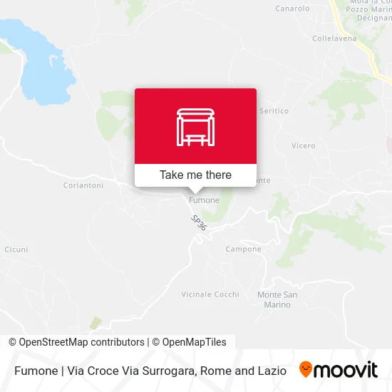 Fumone | Via Croce Via Surrogara map