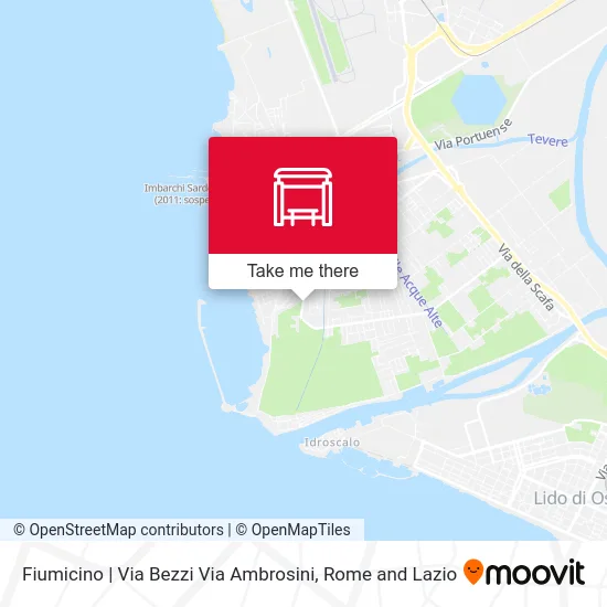 Via Bezzi Via Ambrosini, Fiumicino map
